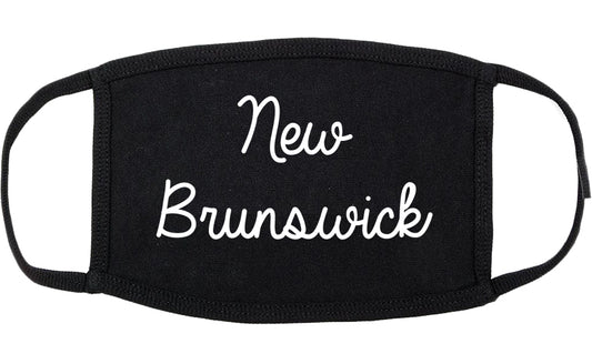 New Brunswick New Jersey NJ Script Cotton Face Mask Black