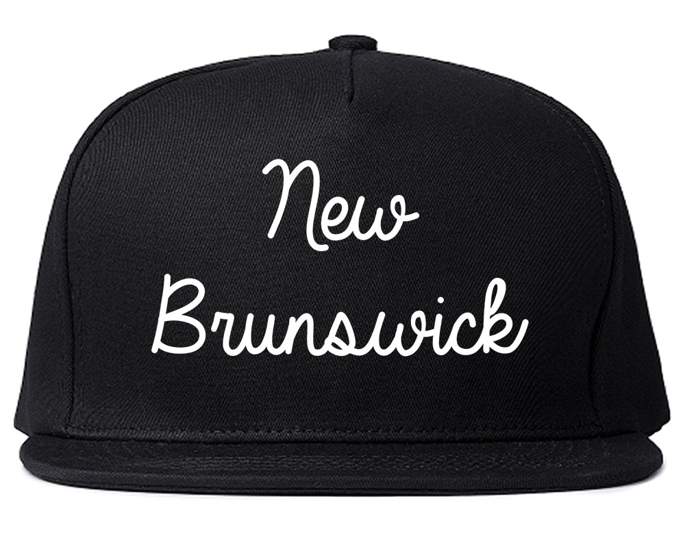 New Brunswick New Jersey NJ Script Mens Snapback Hat Black