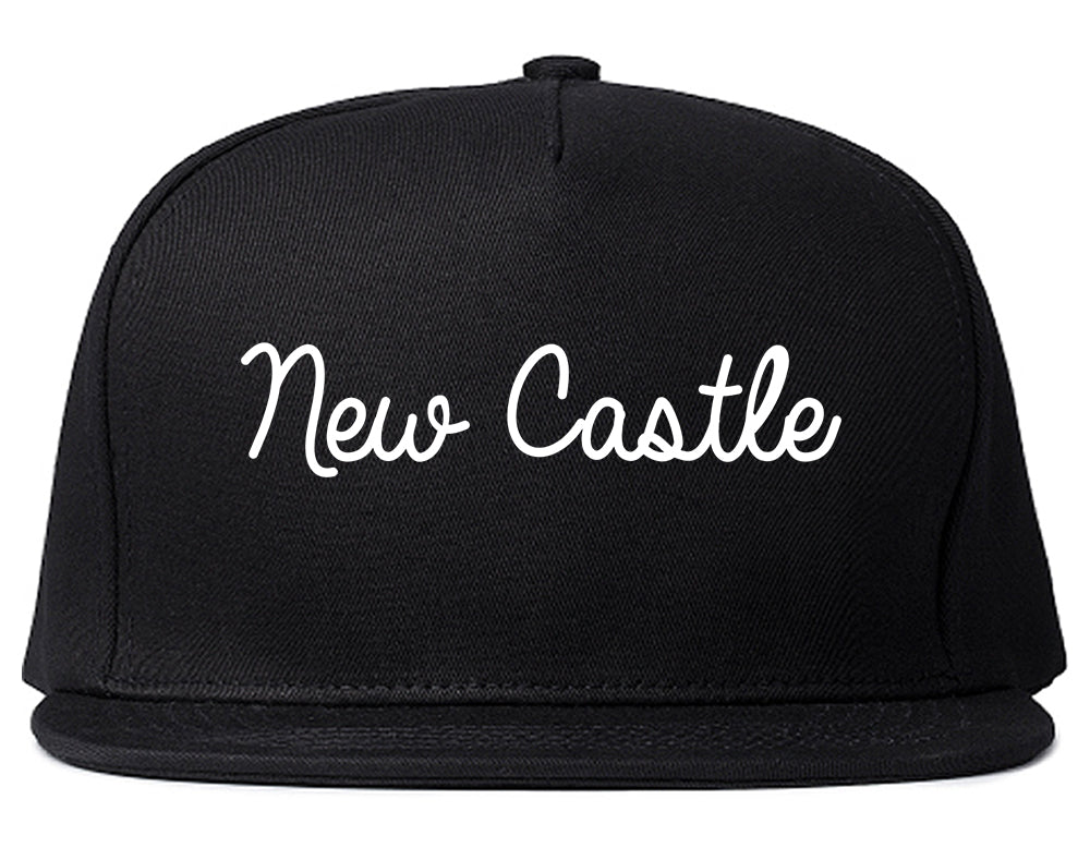 New Castle Indiana IN Script Mens Snapback Hat Black