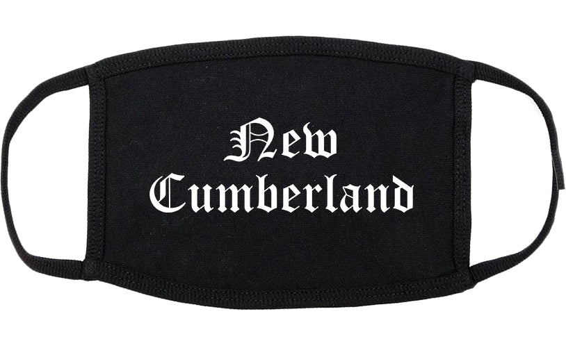 New Cumberland Pennsylvania PA Old English Cotton Face Mask Black