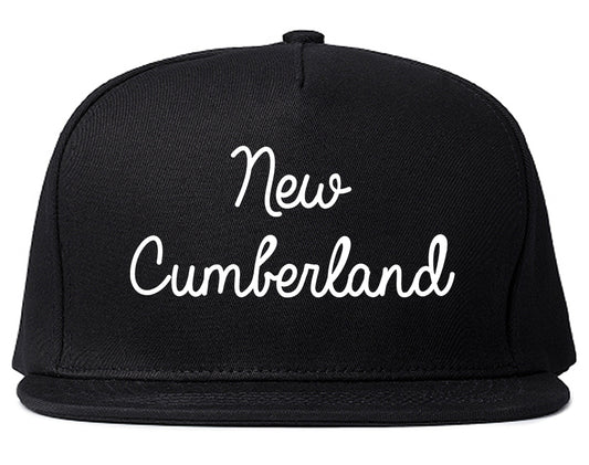 New Cumberland Pennsylvania PA Script Mens Snapback Hat Black