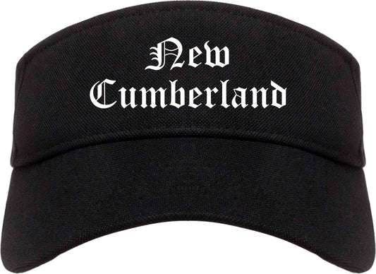 New Cumberland Pennsylvania PA Old English Mens Visor Cap Hat Black