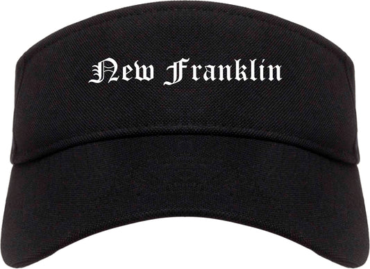 New Franklin Ohio OH Old English Mens Visor Cap Hat Black