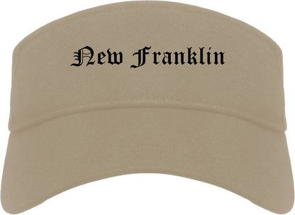 New Franklin Ohio OH Old English Mens Visor Cap Hat Khaki