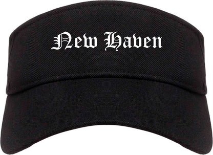 New Haven Michigan MI Old English Mens Visor Cap Hat Black