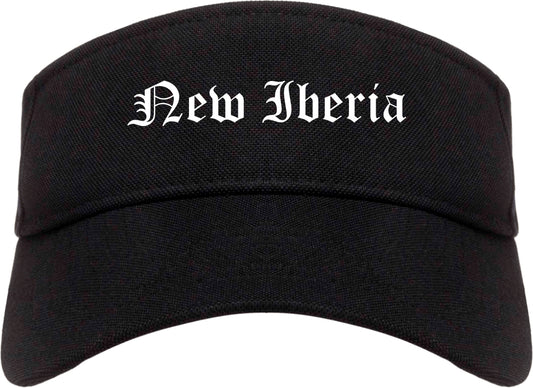 New Iberia Louisiana LA Old English Mens Visor Cap Hat Black