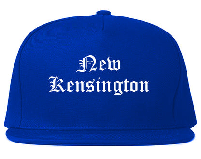 New Kensington Pennsylvania PA Old English Mens Snapback Hat Royal Blue