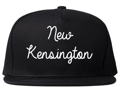 New Kensington Pennsylvania PA Script Mens Snapback Hat Black