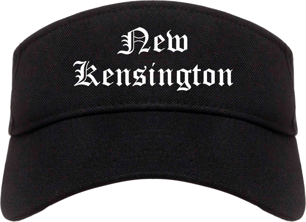 New Kensington Pennsylvania PA Old English Mens Visor Cap Hat Black