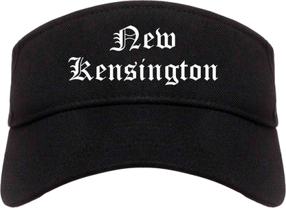 New Kensington Pennsylvania PA Old English Mens Visor Cap Hat Black