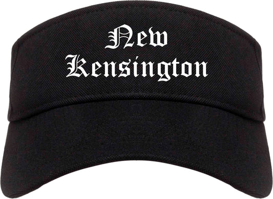 New Kensington Pennsylvania PA Old English Mens Visor Cap Hat Black