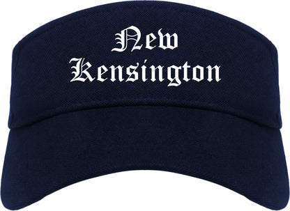 New Kensington Pennsylvania PA Old English Mens Visor Cap Hat Navy Blue
