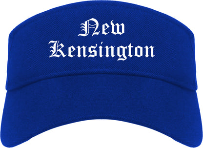 New Kensington Pennsylvania PA Old English Mens Visor Cap Hat Royal Blue