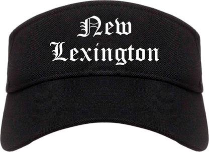 New Lexington Ohio OH Old English Mens Visor Cap Hat Black