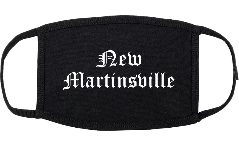 New Martinsville West Virginia WV Old English Cotton Face Mask Black