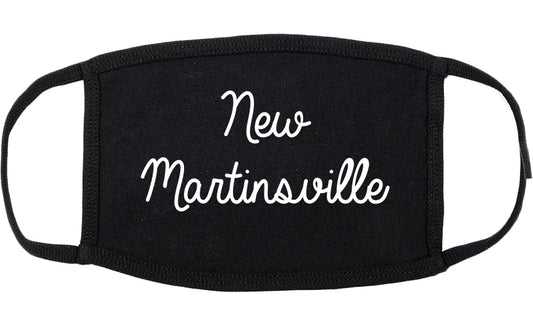 New Martinsville West Virginia WV Script Cotton Face Mask Black