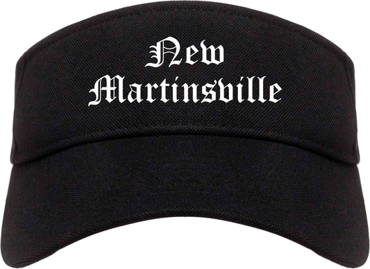 New Martinsville West Virginia WV Old English Mens Visor Cap Hat Black