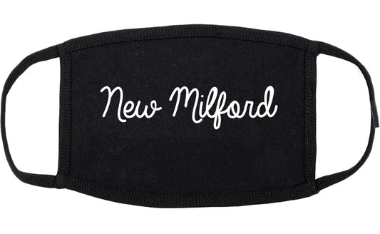 New Milford New Jersey NJ Script Cotton Face Mask Black