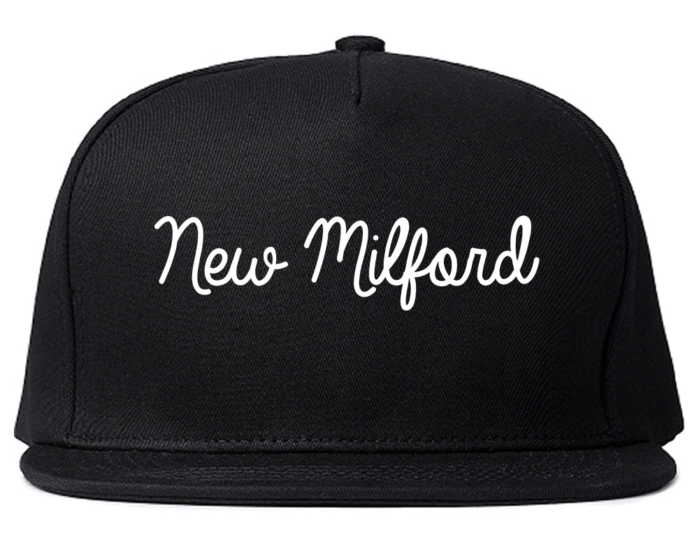 New Milford New Jersey NJ Script Mens Snapback Hat Black