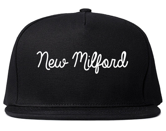New Milford New Jersey NJ Script Mens Snapback Hat Black