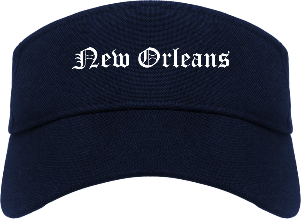 New Orleans Louisiana LA Old English Mens Visor Cap Hat Navy Blue