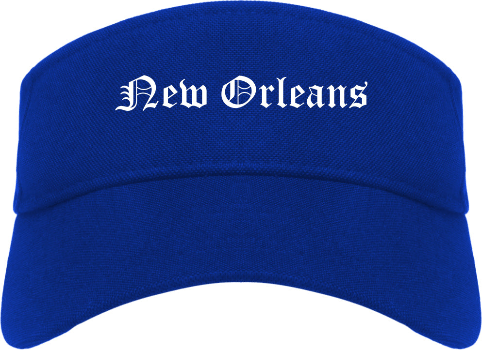 New Orleans Louisiana LA Old English Mens Visor Cap Hat Royal Blue