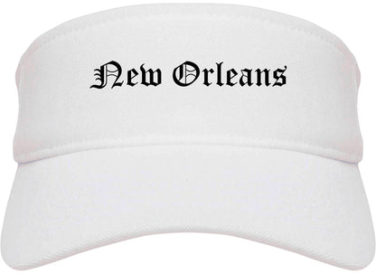 New Orleans Louisiana LA Old English Mens Visor Cap Hat White