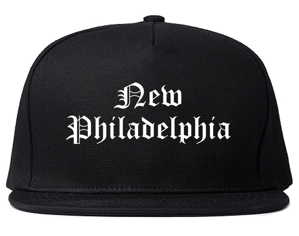New Philadelphia Ohio OH Old English Mens Snapback Hat Black