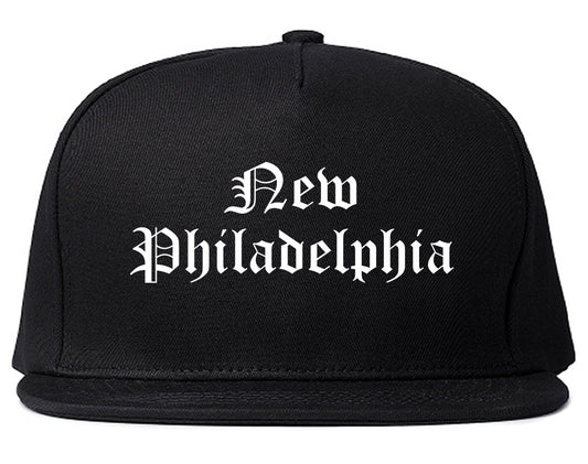 New Philadelphia Ohio OH Old English Mens Snapback Hat Black
