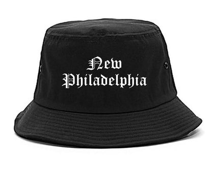 New Philadelphia Ohio OH Old English Mens Bucket Hat Black