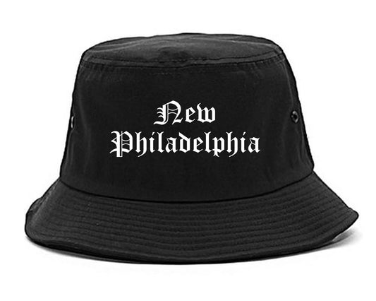 New Philadelphia Ohio OH Old English Mens Bucket Hat Black