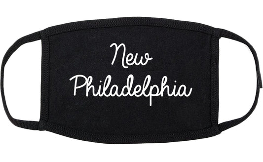 New Philadelphia Ohio OH Script Cotton Face Mask Black