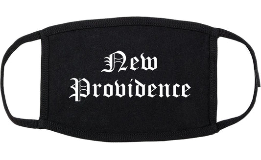 New Providence New Jersey NJ Old English Cotton Face Mask Black