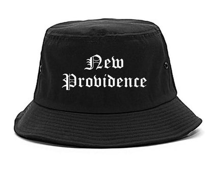 New Providence New Jersey NJ Old English Mens Bucket Hat Black