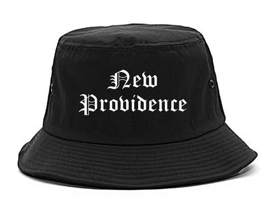 New Providence New Jersey NJ Old English Mens Bucket Hat Black