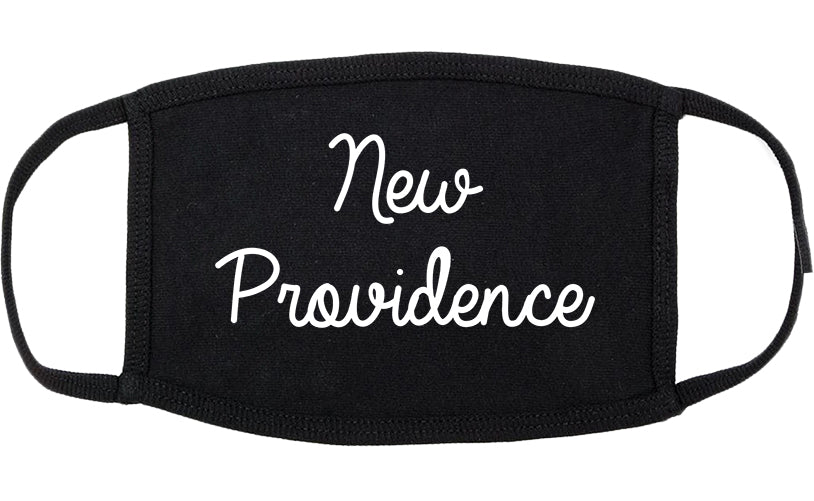 New Providence New Jersey NJ Script Cotton Face Mask Black