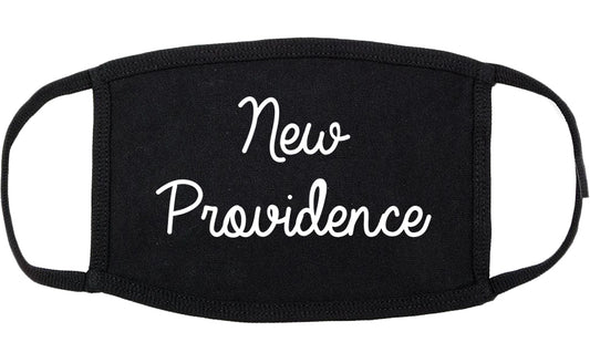 New Providence New Jersey NJ Script Cotton Face Mask Black