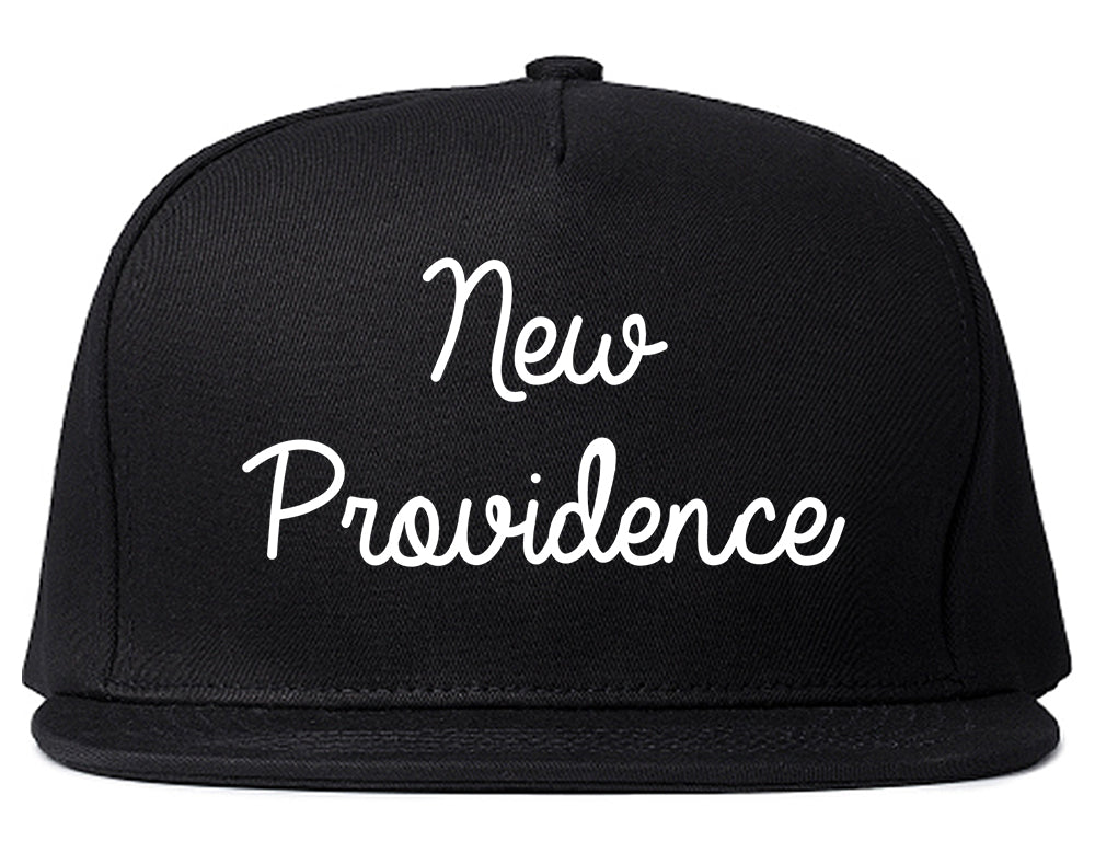 New Providence New Jersey NJ Script Mens Snapback Hat Black