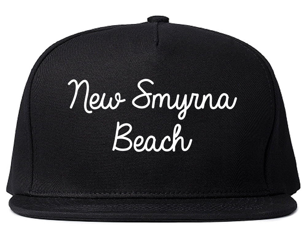 New Smyrna Beach Florida FL Script Mens Snapback Hat Black