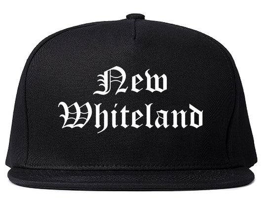 New Whiteland Indiana IN Old English Mens Snapback Hat Black
