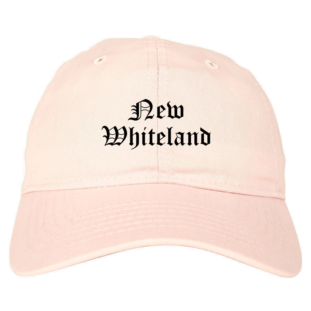 New Whiteland Indiana IN Old English Mens Dad Hat Baseball Cap Pink