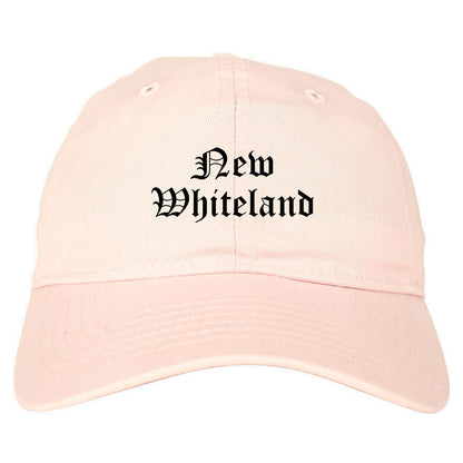 New Whiteland Indiana IN Old English Mens Dad Hat Baseball Cap Pink