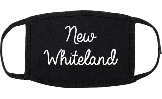 New Whiteland Indiana IN Script Cotton Face Mask Black