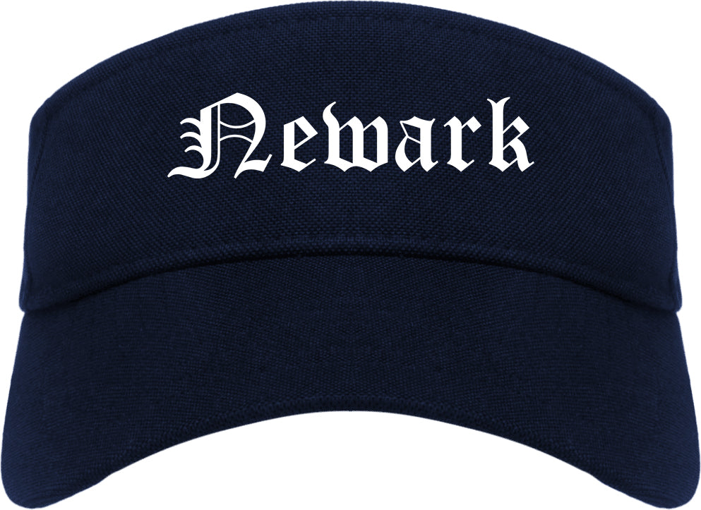 Newark California CA Old English Mens Visor Cap Hat Navy Blue