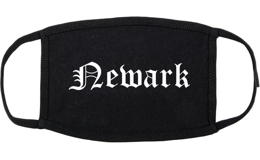 Newark Delaware DE Old English Cotton Face Mask Black