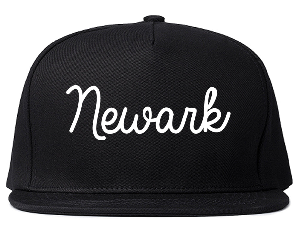 Newark Delaware DE Script Mens Snapback Hat Black