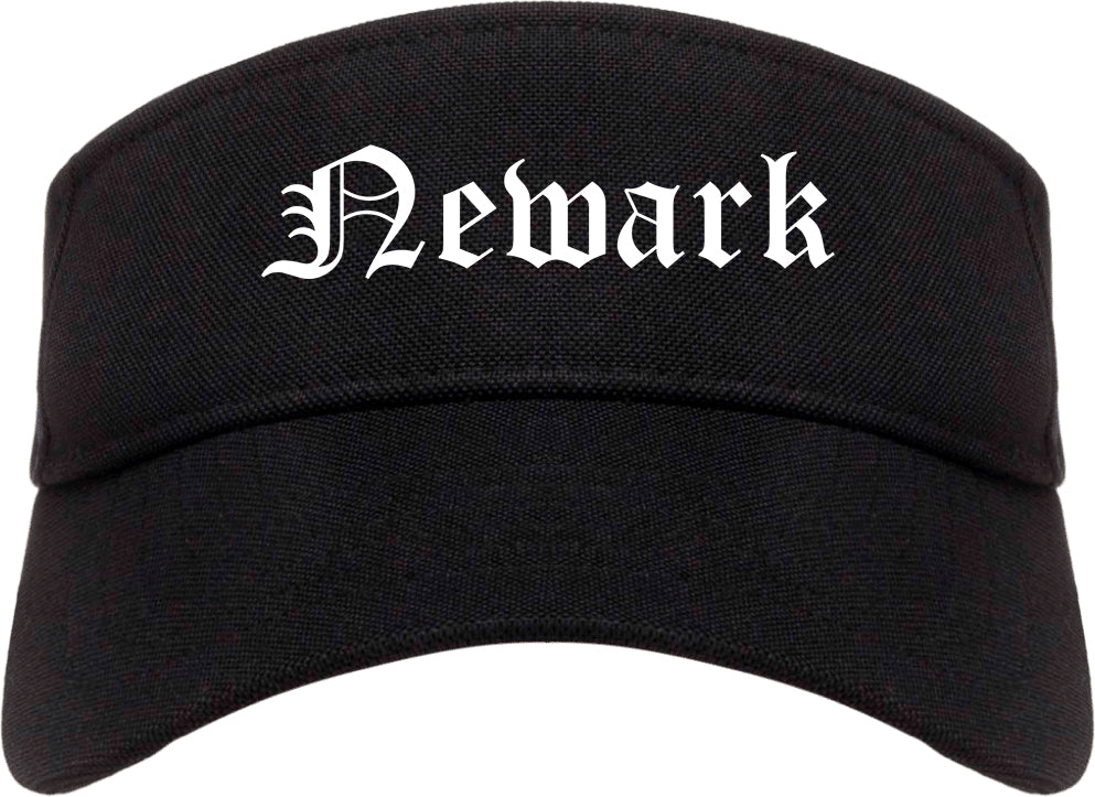 Newark Delaware DE Old English Mens Visor Cap Hat Black