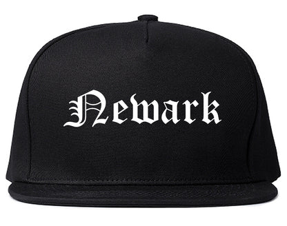 Newark New York NY Old English Mens Snapback Hat Black