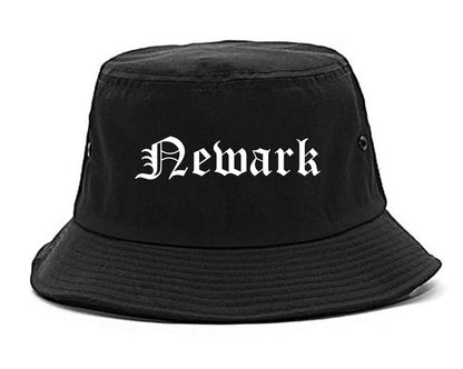 Newark New York NY Old English Mens Bucket Hat Black