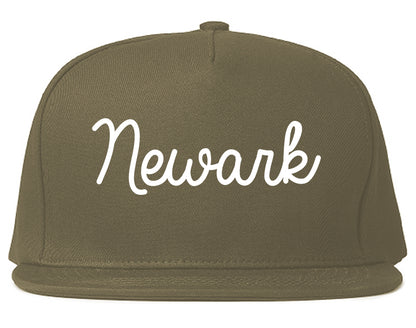Newark Ohio OH Script Mens Snapback Hat Grey
